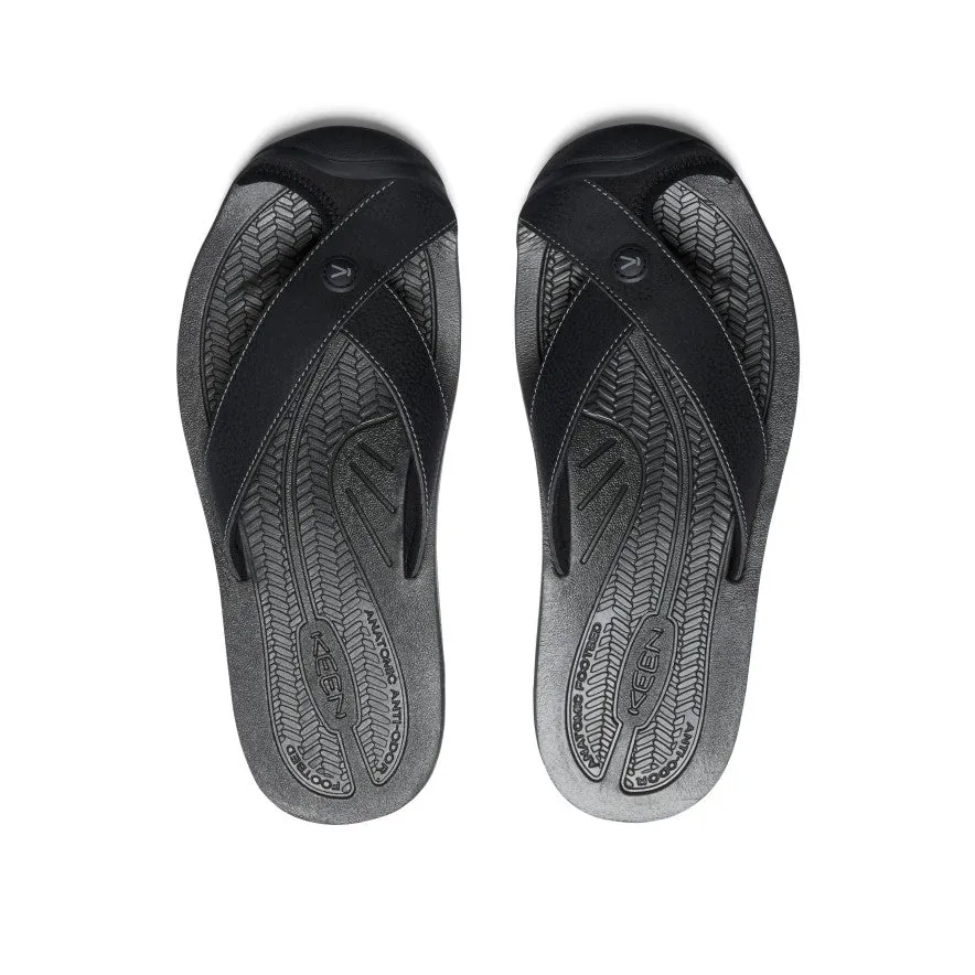 Men's Barbados Flip-Flop  |  Black/Steel Grey Comfort Fit Walk