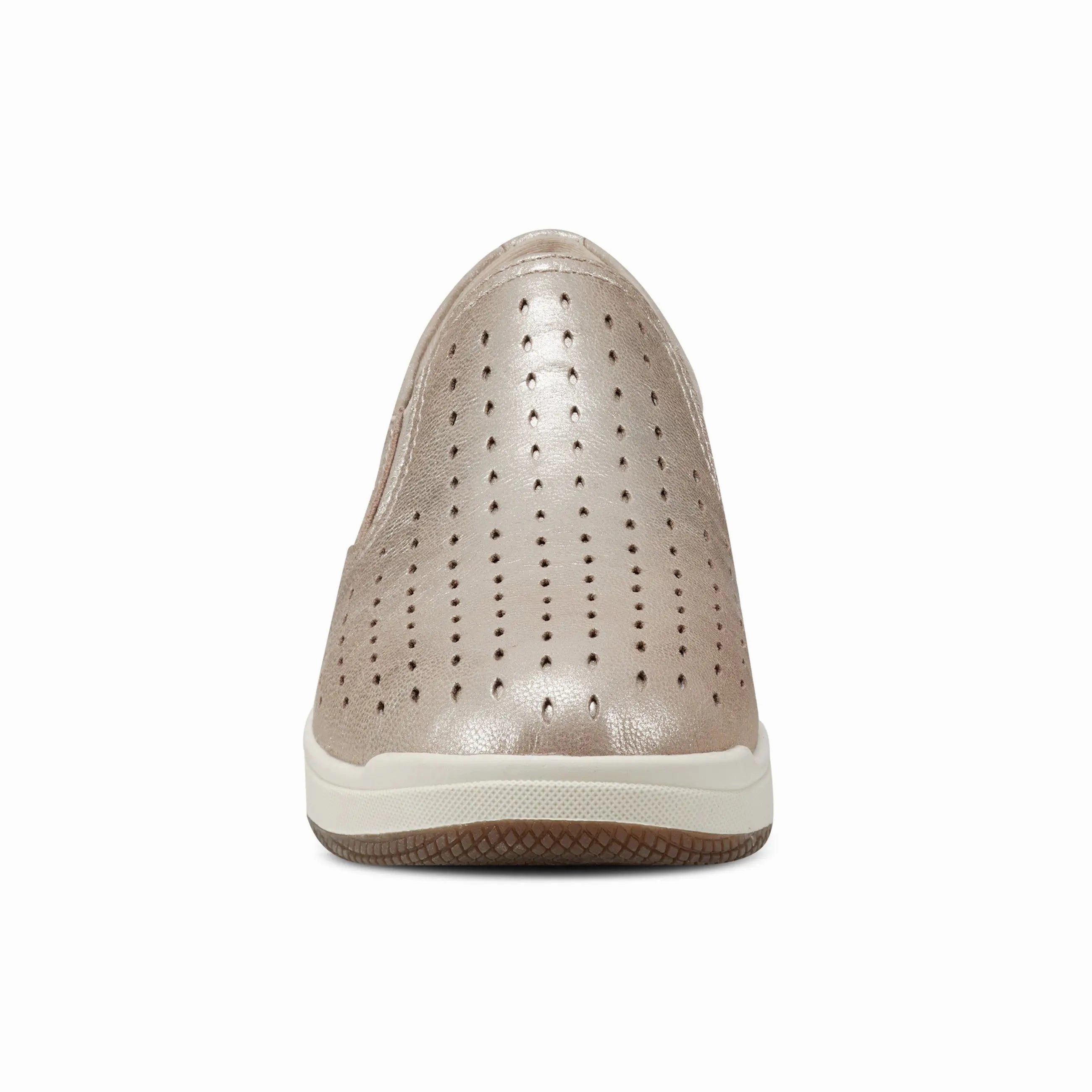 Nel Laser Cut Round Toe Casual Slip-on Sneakers Beach Step Hill Path