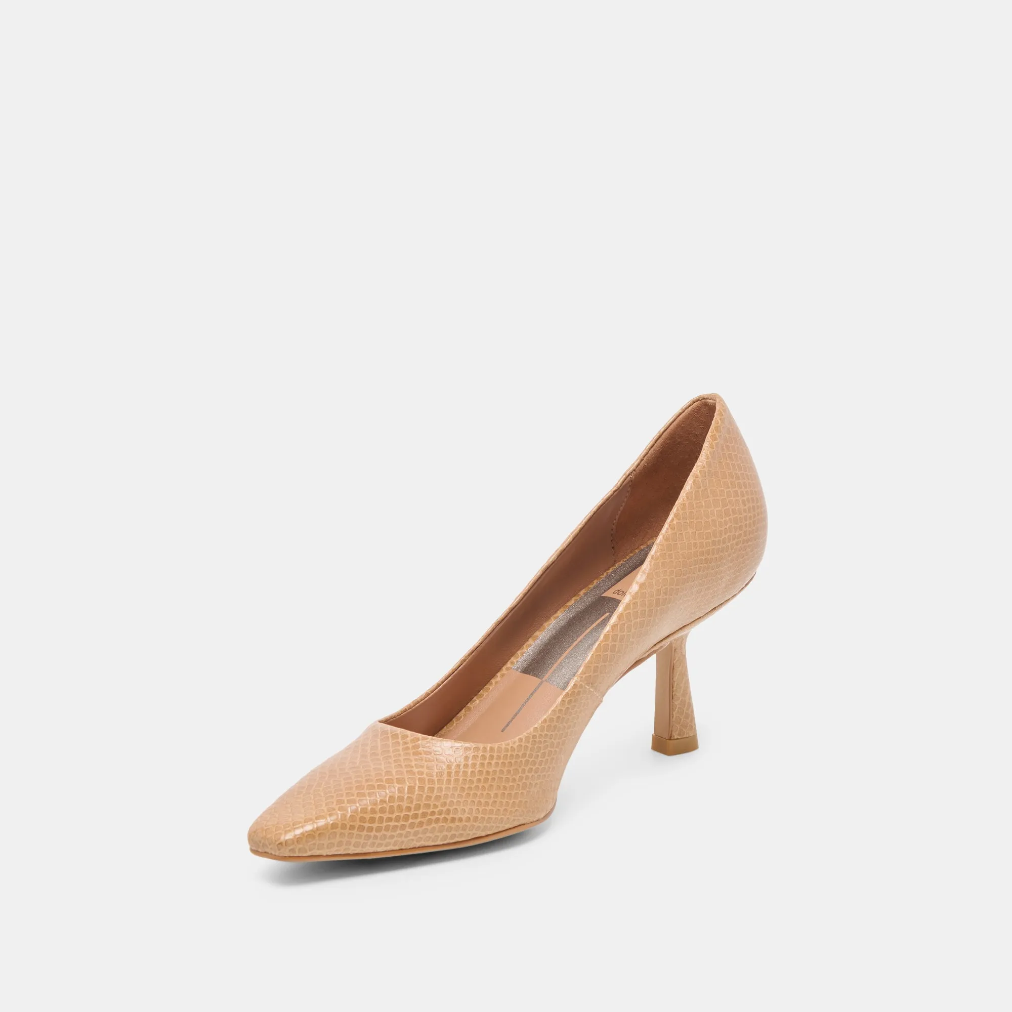 BRIONA HEELS WHISKEY EMBOSSED LEATHER Impact-absorbing Retro-inspired cushioning