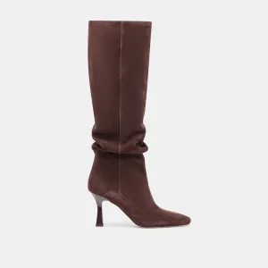 LOUSA BOOTS MAHOGANY SUEDE All Day Comfort Design Non Slip Lacing System