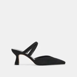LINORE HEELS ONYX SUEDE Exclusive chic
