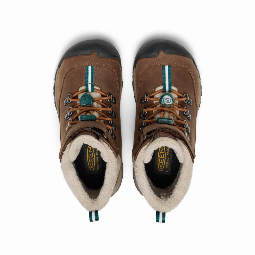 Thermoplastic Urethane Outsole Little Kids' Kanibou Waterproof Winter Boot  |  Dark Earth/Roasted Pecan