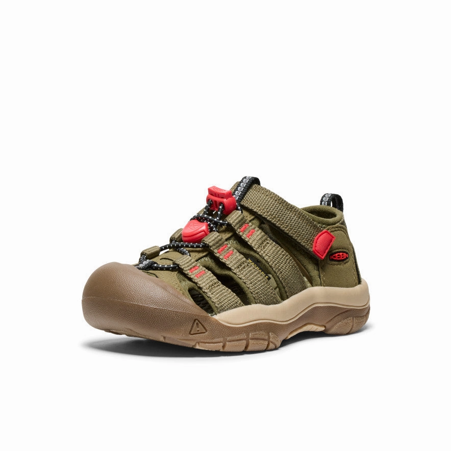 Little Kids' Newport H2  |  Martini Olive/Aura Orange Everyday Use Shiny Gem