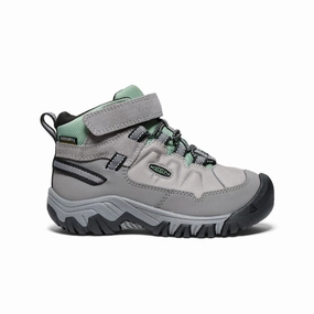 Slip Resistant Sole Little Kids' Targhee IV Waterproof Hiking Boot  |  Alloy/Granite Green