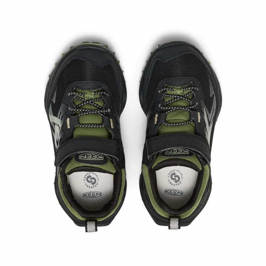 Heat Resistant Outsole Little Kids' Zionic Waterproof Shoe  |  Black/Bronze Green