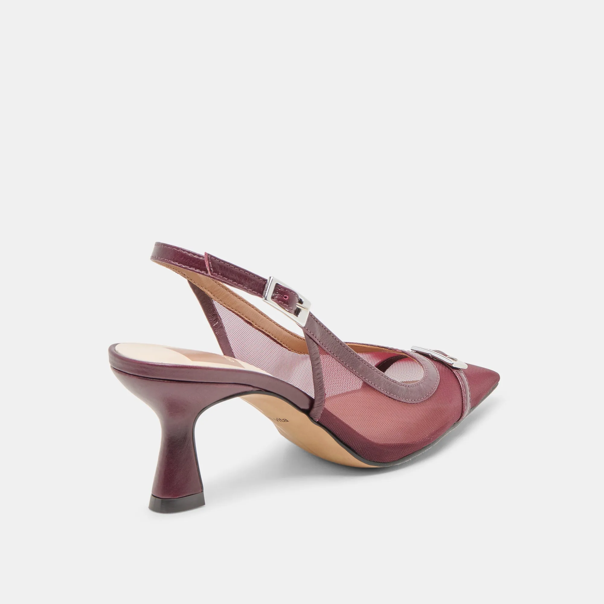 Durable Build LORINE HEELS BURGUNDY MESH