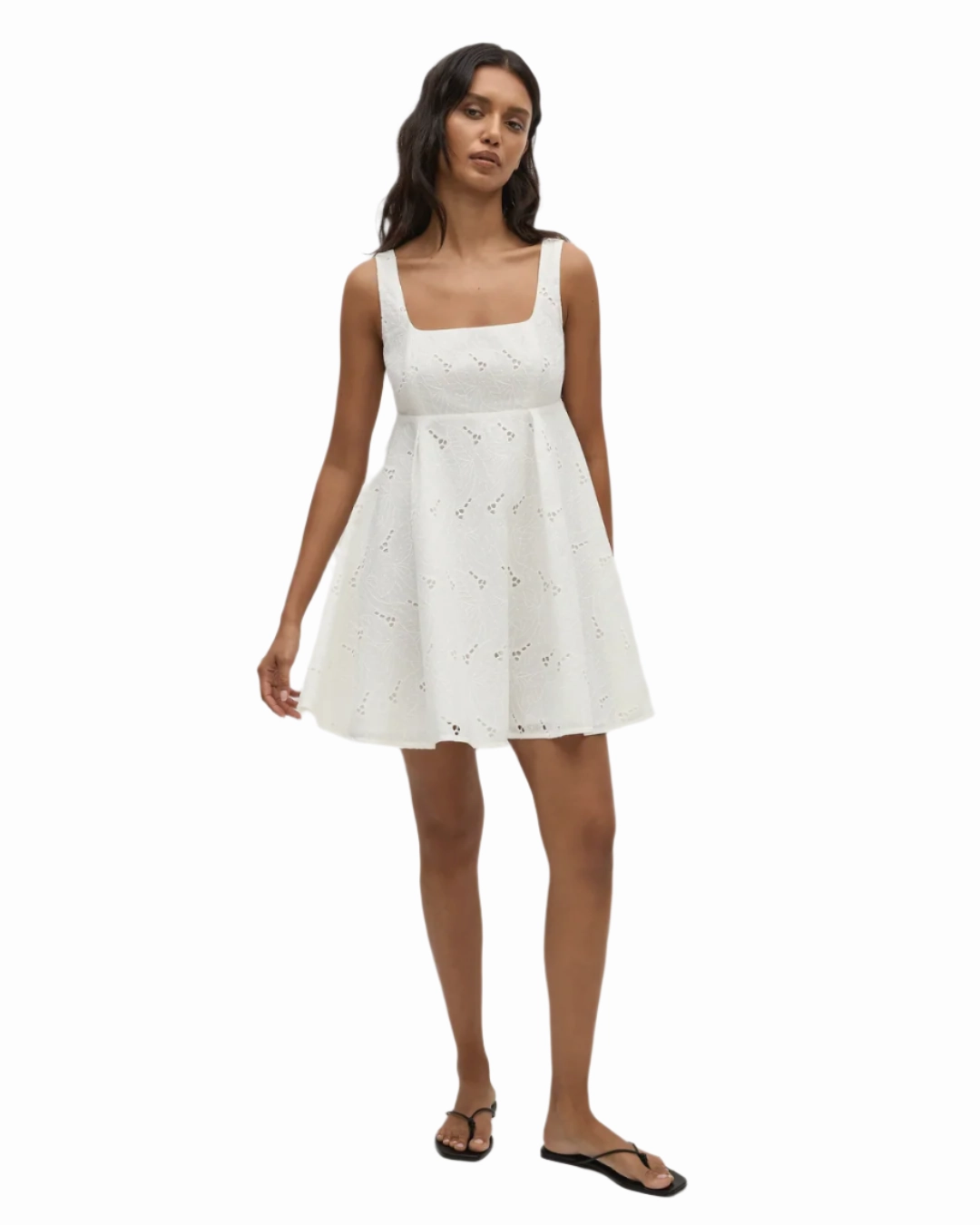Lovis Mini Dress in Birgitta Broderie Anglaise White TaglessDesign Must Have