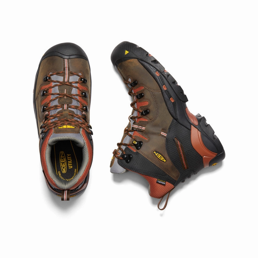 Rugged Built Mountain Climber puncture resistant Men's Pittsburgh 6" Waterproof Boot (Soft Toe)  |  Cascade Brown/Bombay Brown