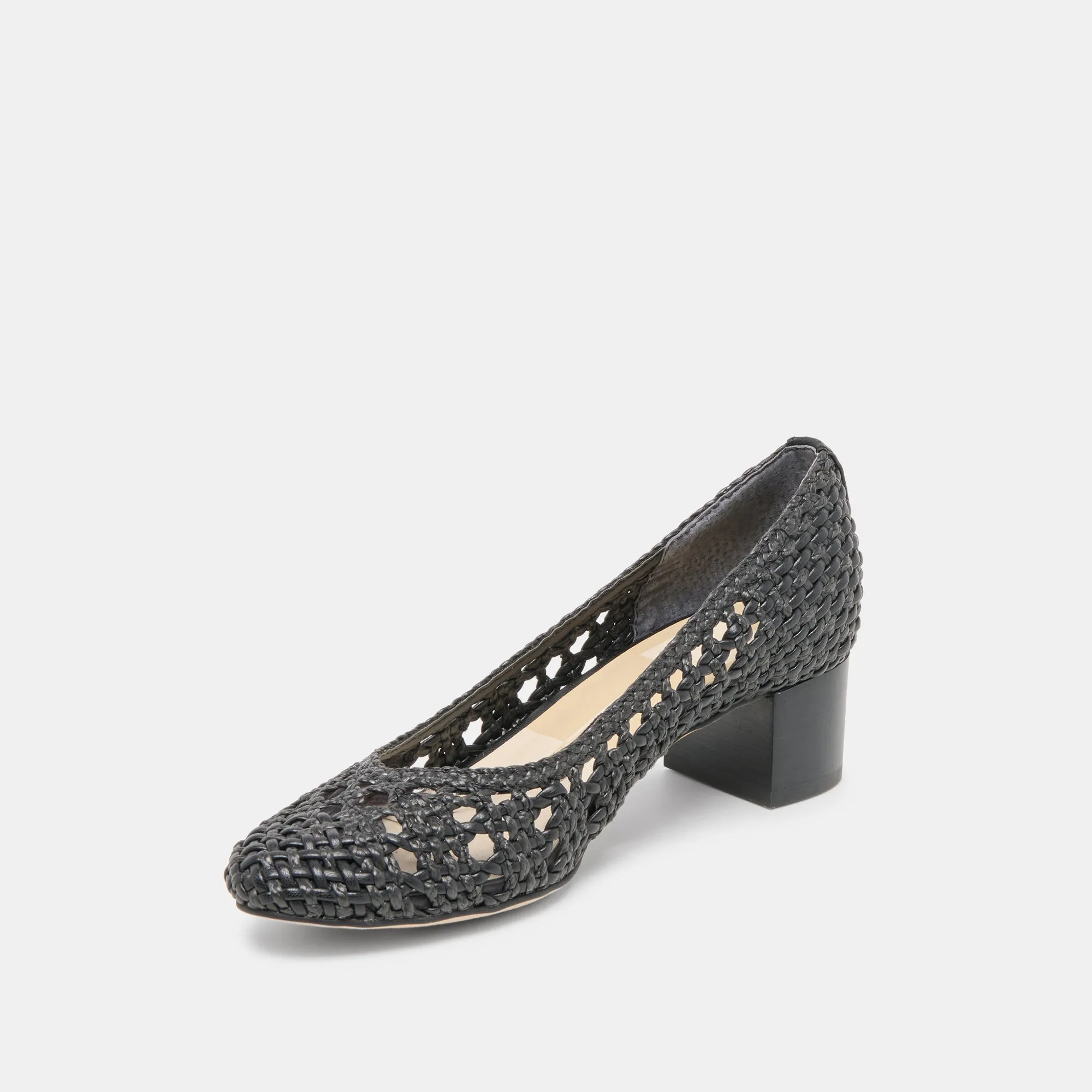 LULA HEELS BLACK WOVEN RAFFIA Heel Comfort urban vibe