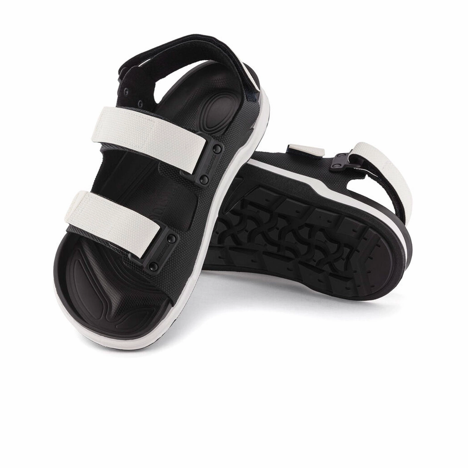 Birkenstock Tatacoa CE Backstrap Sandal (Men) - Black/White Birko-Flor Futura Cushioned heel Classic Profile