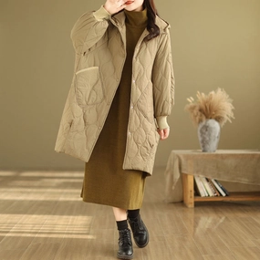 Street Comfort Babakud Women Winter Hooded Loose Cotton Coat