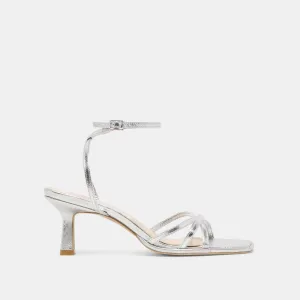 Rolling Transition MANJI HEELS SILVER METALLIC LEATHER