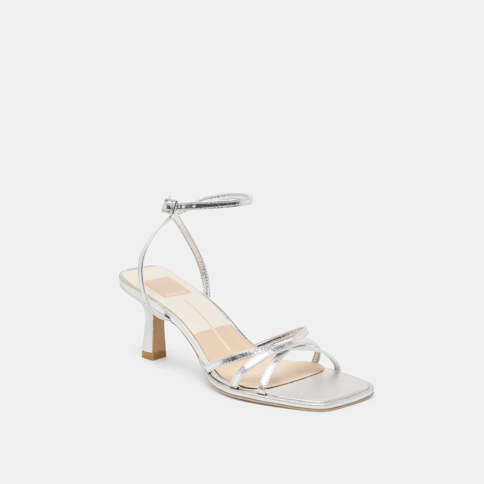 Unbeatable cushioning MANJI HEELS SILVER METALLIC LEATHER