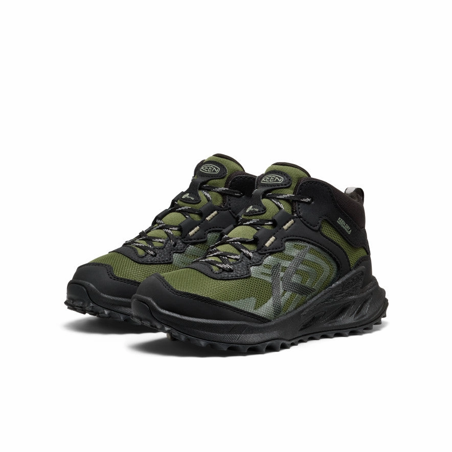 All-Weather Performance snowy - weather Big Kids' Zionic Waterproof Boot  |  Black/Bronze Green