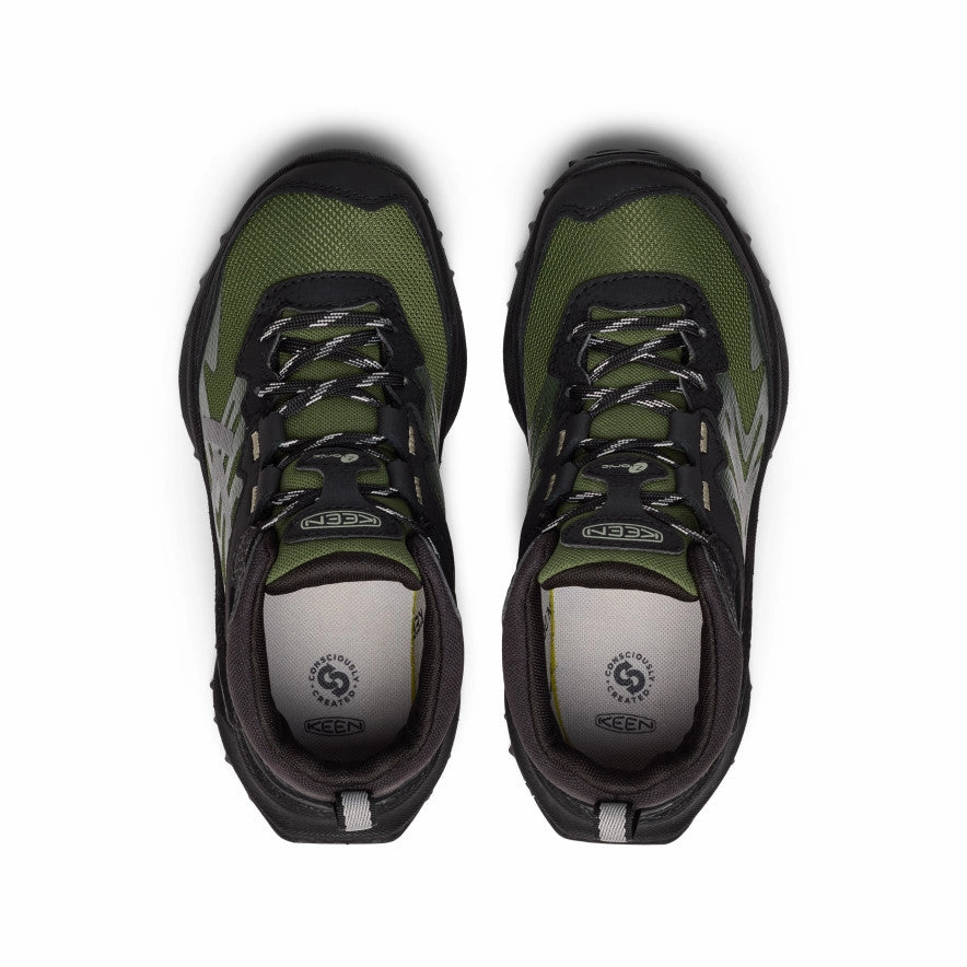 least yoga Ergonomic Arch Support Big Kids' Zionic Waterproof Boot  |  Black/Bronze Green