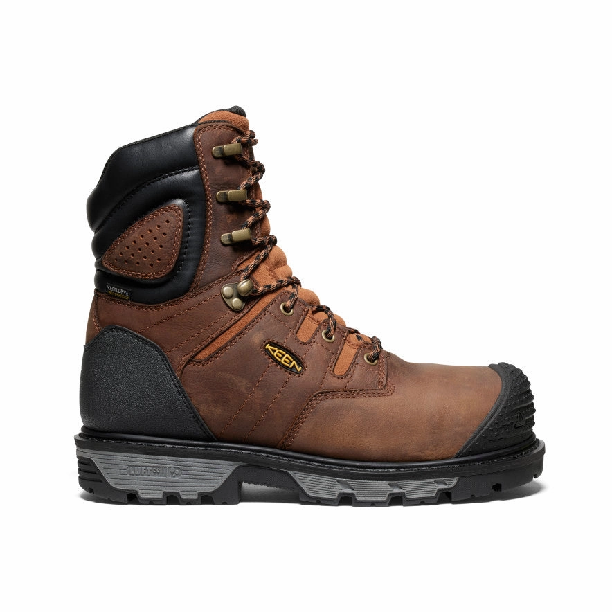 Men's Camden 8" Insulated Waterproof Boot (Carbon Toe)  |  Leather Brown/Black Quick Drying Remote Hiking Industrial Site