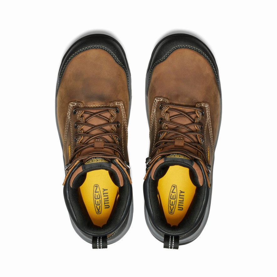 Men's Evanston 6" Waterproof Boot (Carbon Toe)  |  Bison/Black Sturdy Frame Flexible Frame Rough Terrain