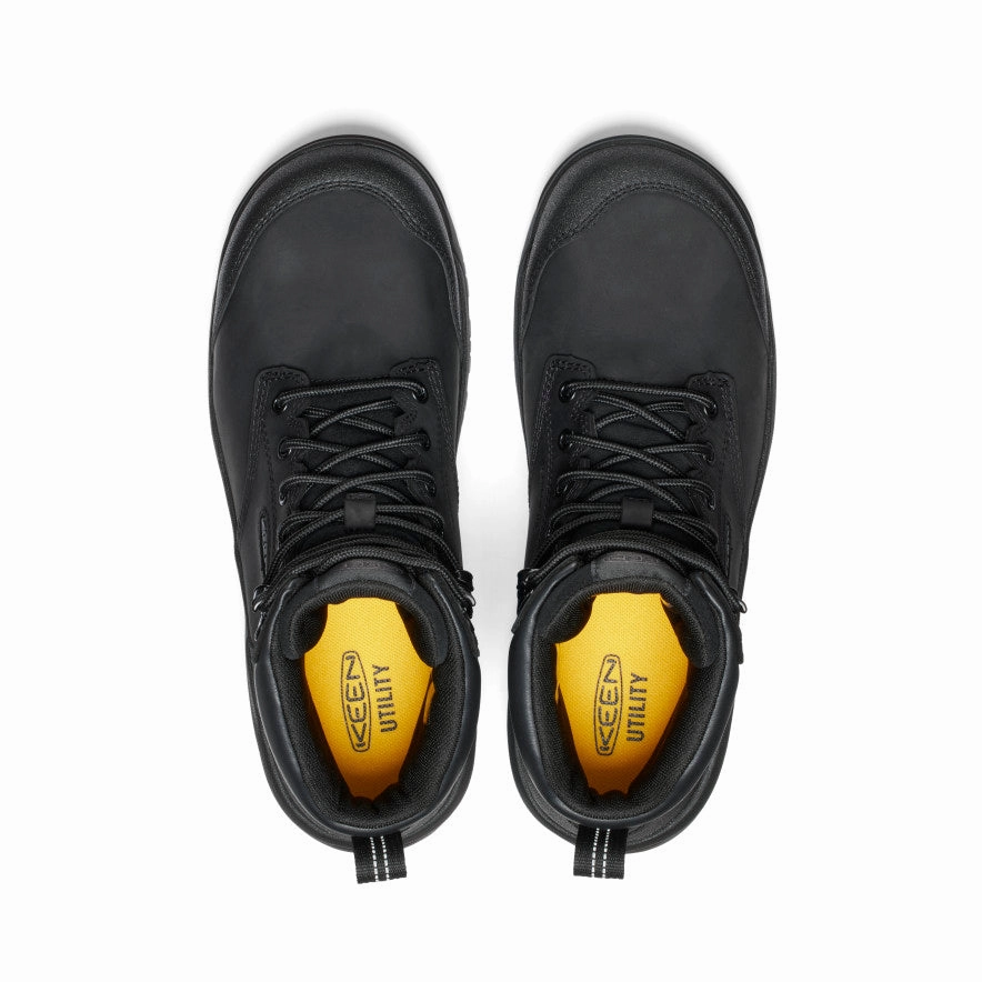 Men's Evanston 6" Waterproof Boot (Carbon Toe)  |  Black/Black High-Performance Footwear