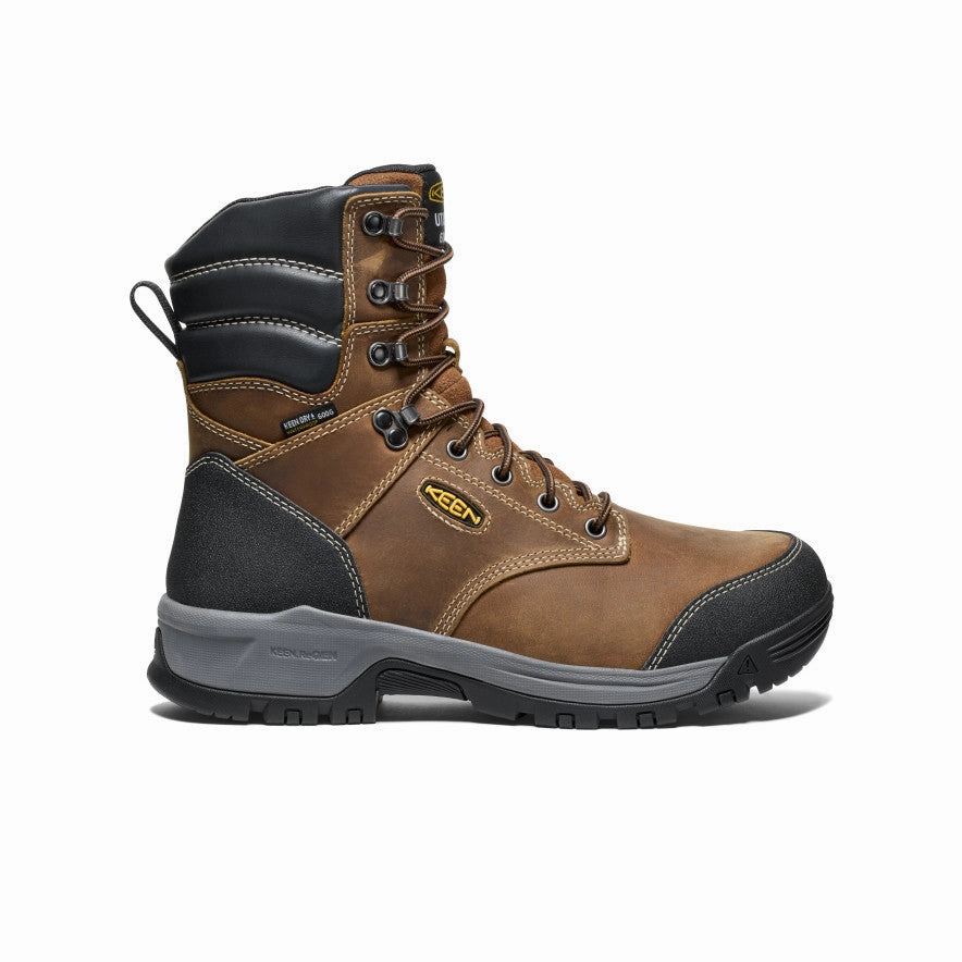 Men's Evanston 8" Insulated Waterproof Boot (Soft Toe)  |  Bison/Black Breathable River Crossing