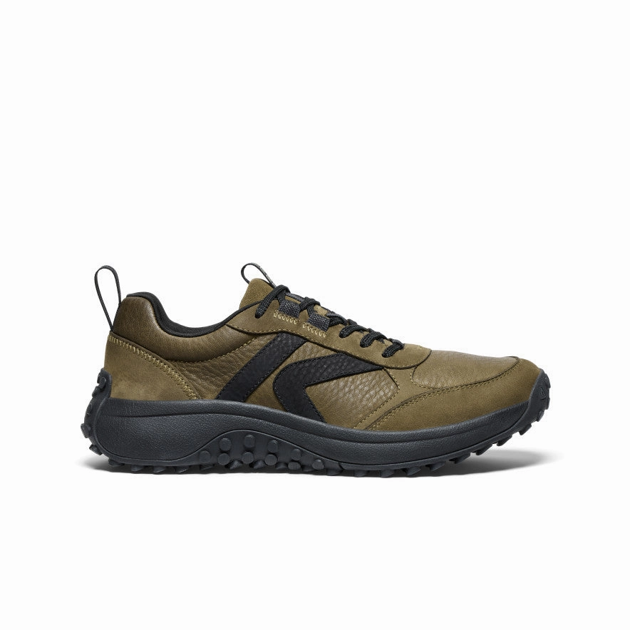 Ventilated Upper most difficult Men's KS86 Leather Sneaker  |  Dark Olive/Black