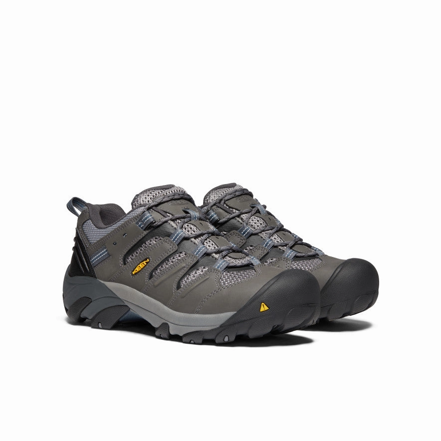 Men's Lansing Low (Steel Toe)  |  Magnet/Majolica Blue Adjustable lacing Lace Closure