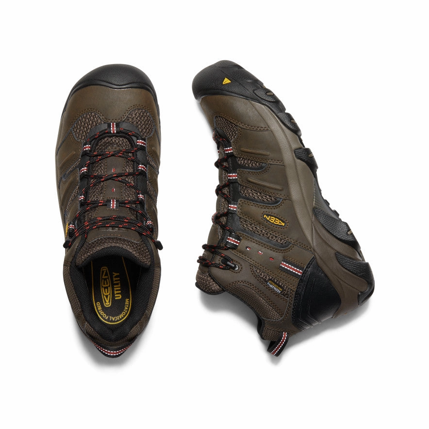 Climate Friendly Men's Lansing Mid Waterproof (Steel Toe)  |  Cascade Brown/Brindle