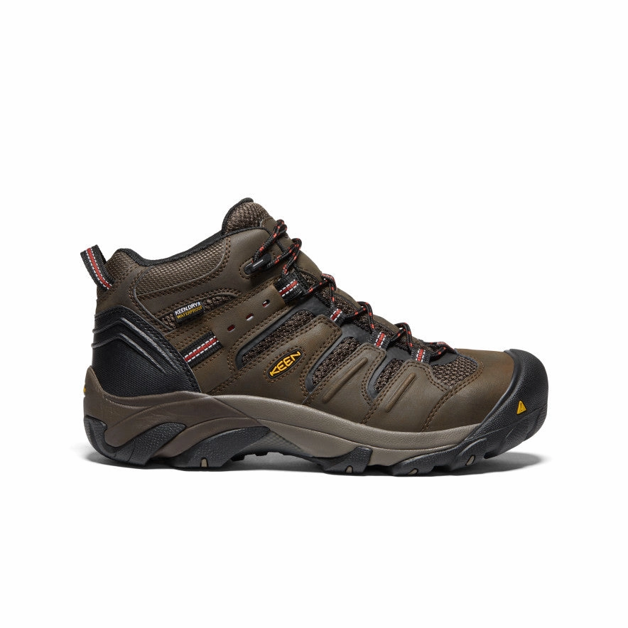 Outdoor Exploration Comfortable Wear Men's Lansing Mid Waterproof (Steel Toe)  |  Cascade Brown/Brindle