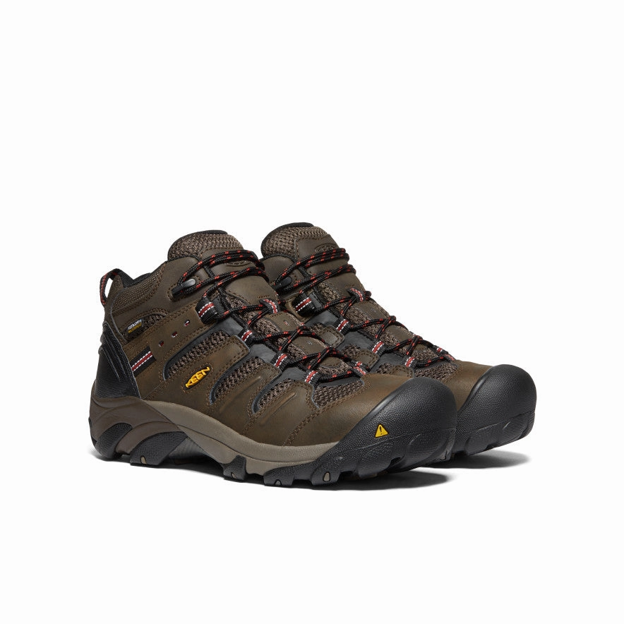 Men's Lansing Mid Waterproof (Steel Toe)  |  Cascade Brown/Brindle Wedge Sole