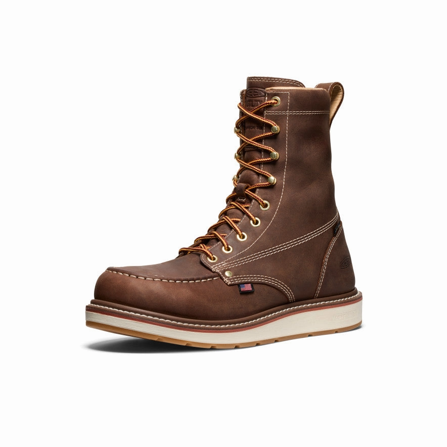 Men's Liberty 8" Waterproof Boot (Carbon Toe)  |  Chestnut/Gum Abrasion resistant All-Purpose Footwear
