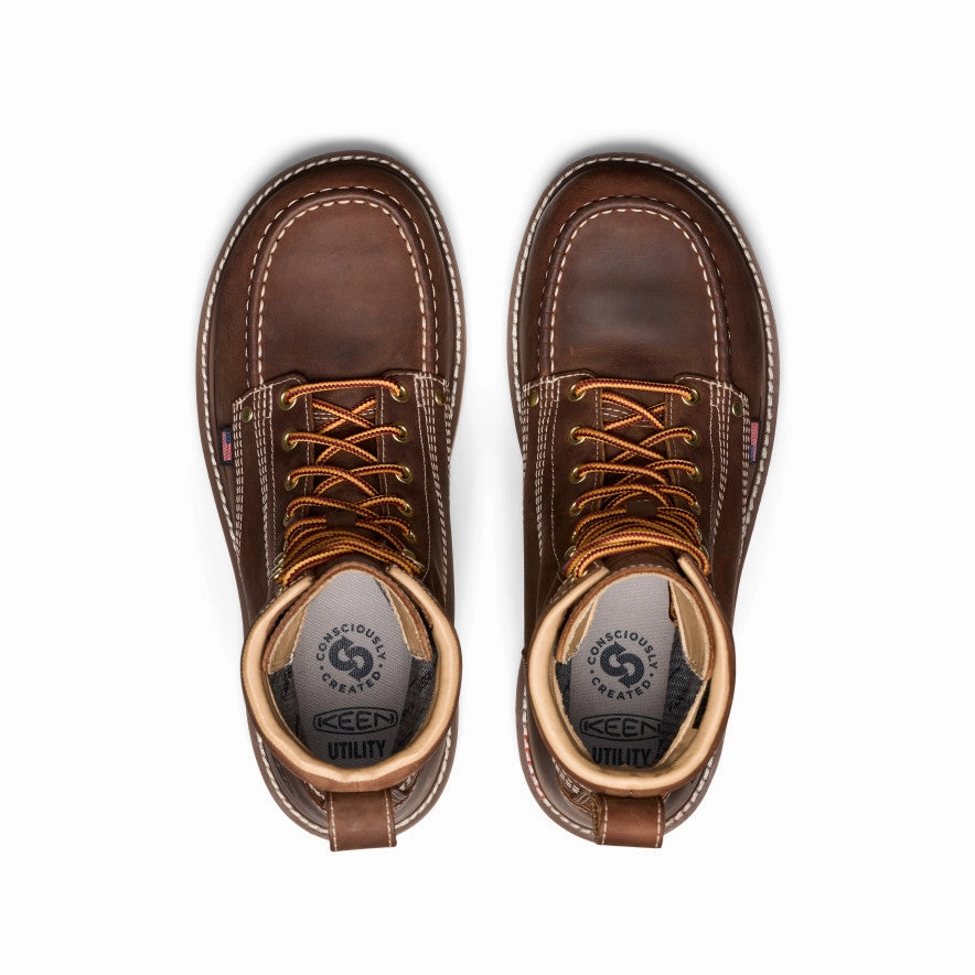 Transitional Look Weekend Trip Men's Liberty 8" Waterproof Boot (Carbon Toe)  |  Chestnut/Gum