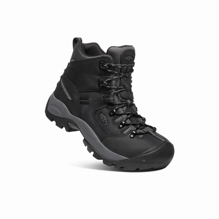 Men's Pittsburgh Energy 6" Waterproof Boot (Carbon Toe)  |  Black/Forged Iron Cushioned Step Night Travel