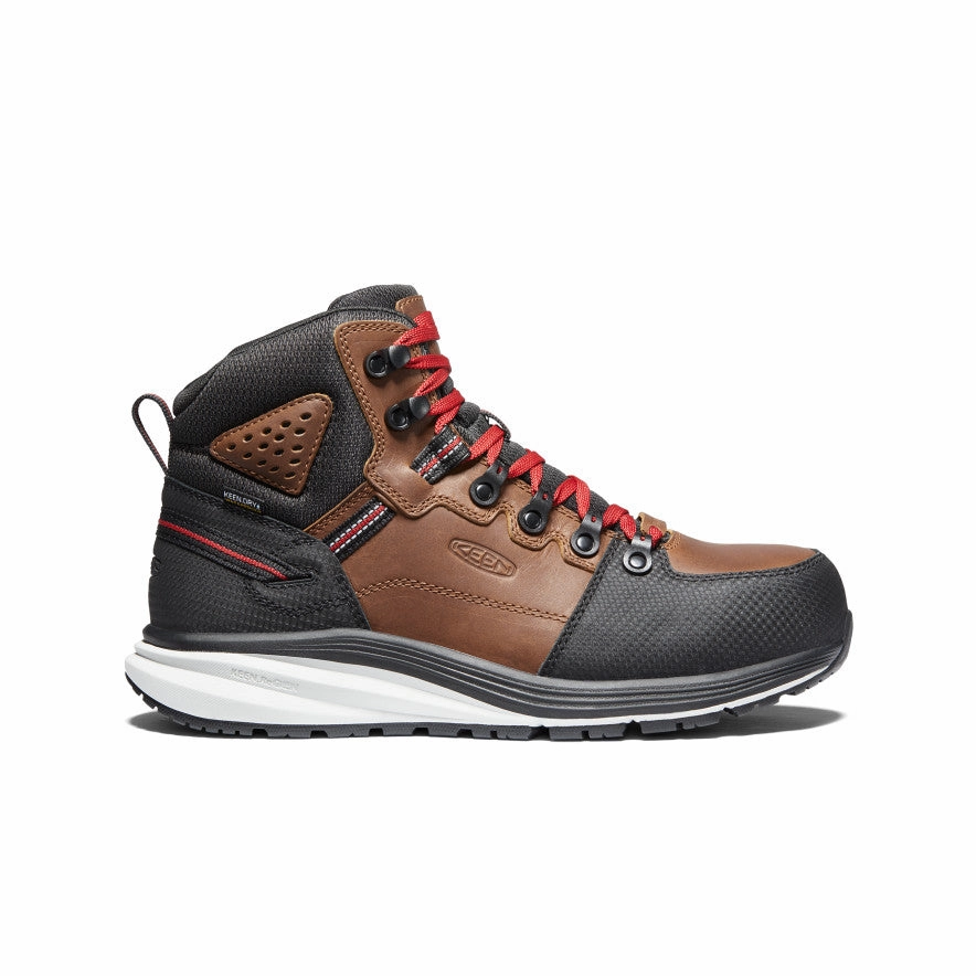 Men's Red Hook Waterproof Boot (Carbon Toe)  |  Tobacco/Black Skin Hug All Day Wear