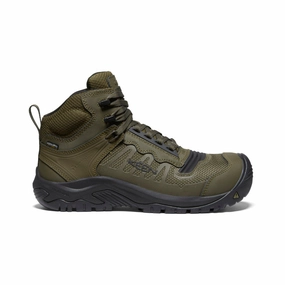 Pastel Glow Men's Reno Mid Waterproof (Carbon Toe)  |  Dark Olive/Black