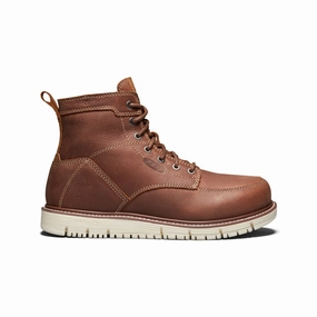 Men's San Jose 6" Boot (Soft Toe)  |  Gingerbread/Off White Stable Support Morning Walk Zip Closure