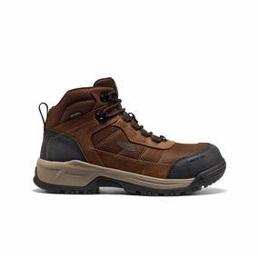 Men's Skokie Waterproof Work Boot (Carbon Toe)  |  Dark Earth/Black Unisex Cool