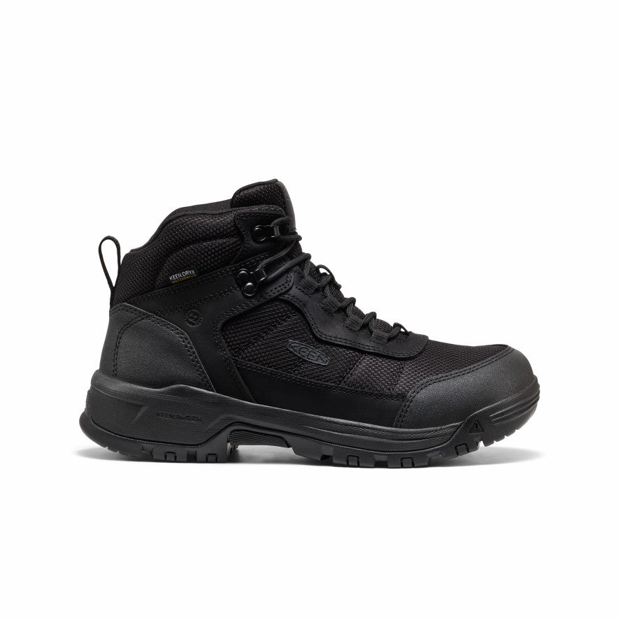 Men's Skokie Waterproof Work Boot (Soft Toe)  |  Black/Black Minimalist Style