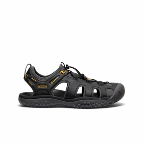 Men's SOLR Sandal  |  Black/Gold Comfortable Travel