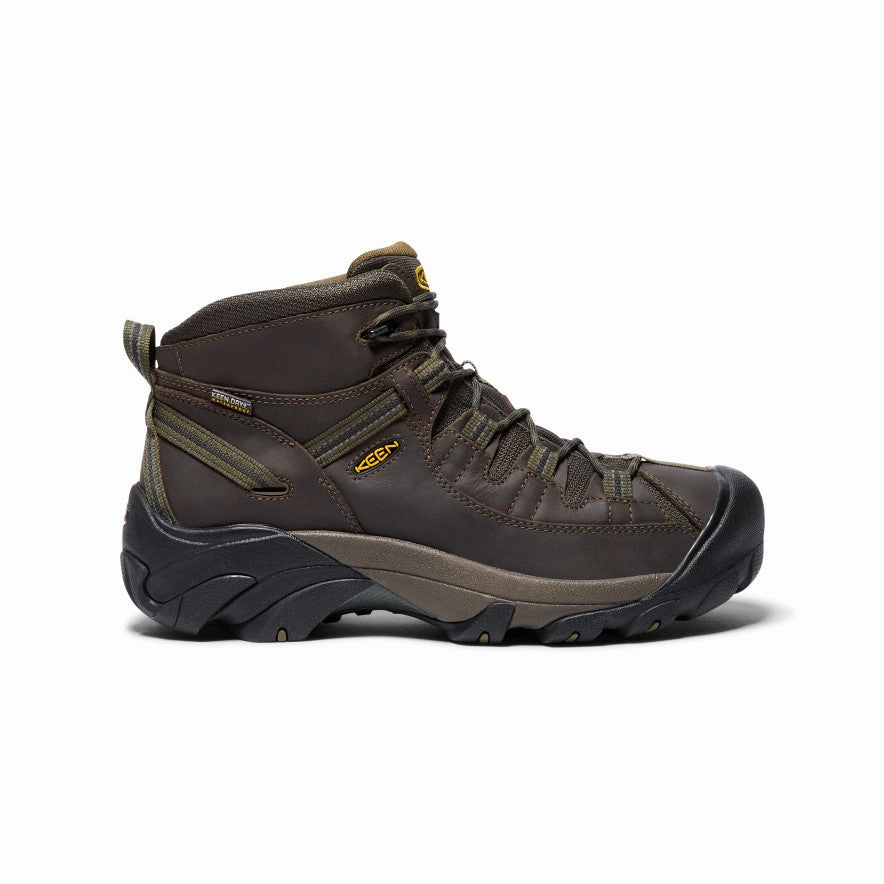 Versatile Traction Pattern Men's Targhee II Mid Waterproof Hiking Boots  |  Canteen/Dark Olive