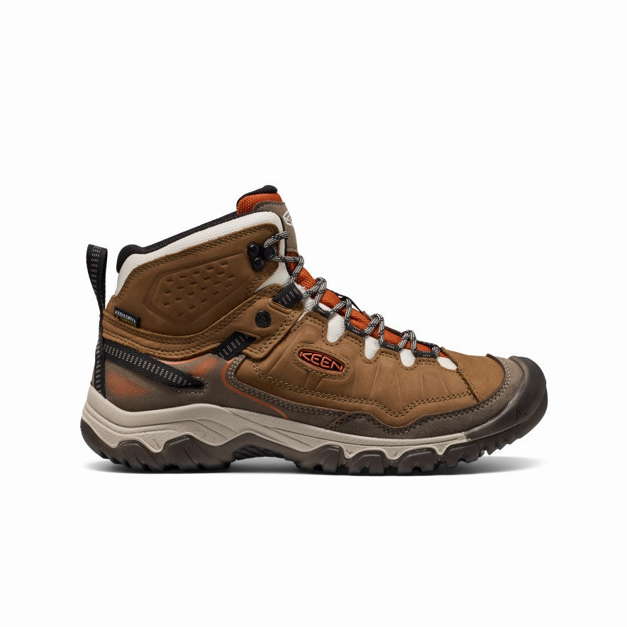 Padded Interior Comfort Seeker Men's Targhee IV Waterproof Hiking Boot  |  Coyote/Gold Flame