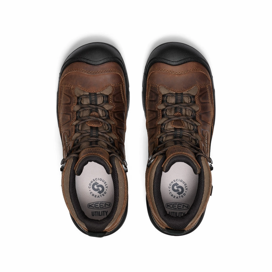 Men's Targhee IV Waterproof Work Boot (Carbon Toe)  |  Dark Earth/Black ReinforcedToe Protective Gear