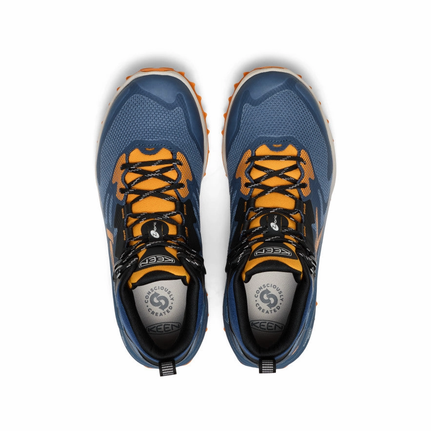 Men's Zionic NXT Waterproof Hiking Boot  |  Naval Academy/Bright Marigold Mountain Side