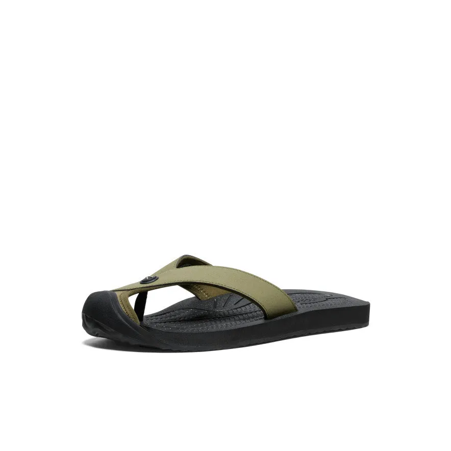 Men's Barbados Flip-Flop  |  Martini Olive/Black Quick Fit Travel Wide toe box