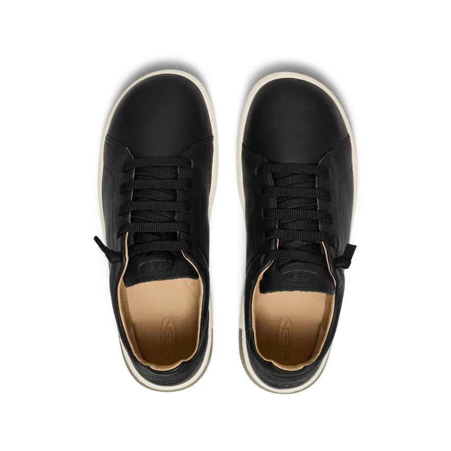 Men's KNX Leather Sneaker  |  Black/Star White Cushioned Insole