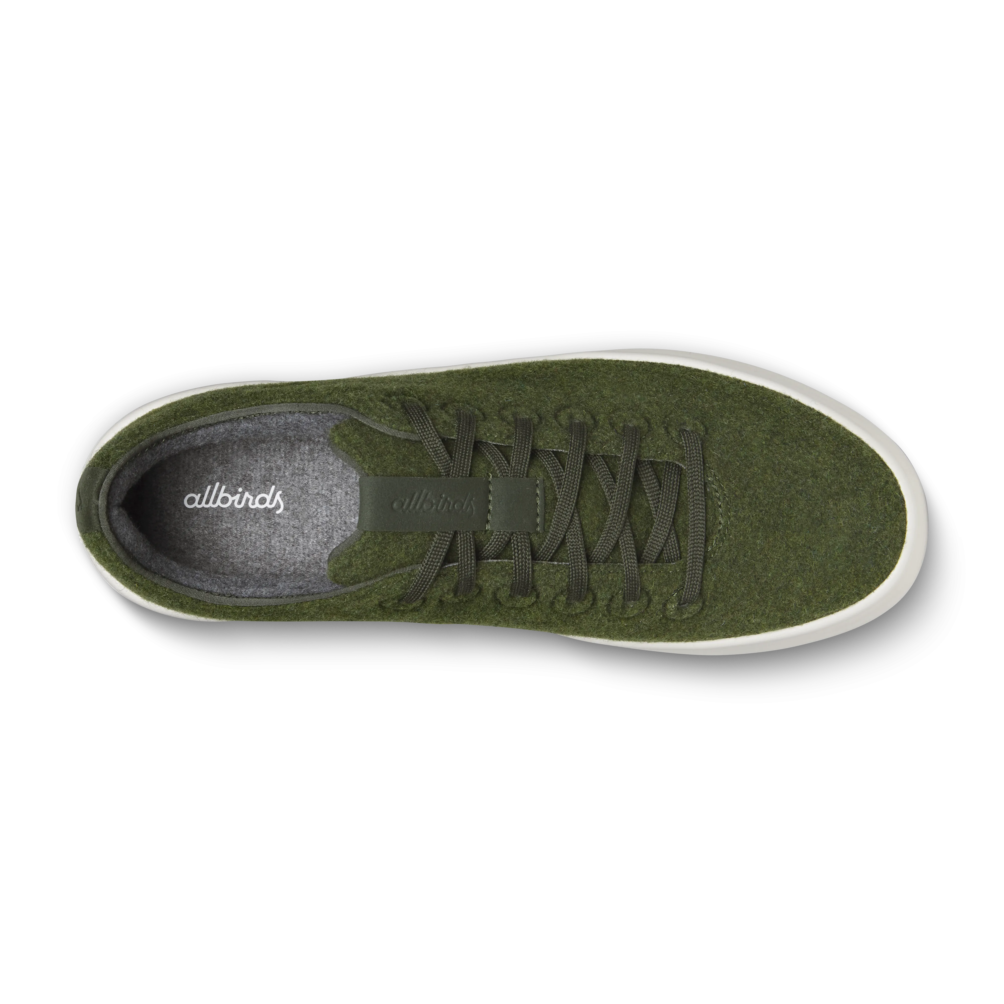 Men's Wool Cruiser - Forest Green (Natural White Sole) Stability Enhancing Structure Foam Insole