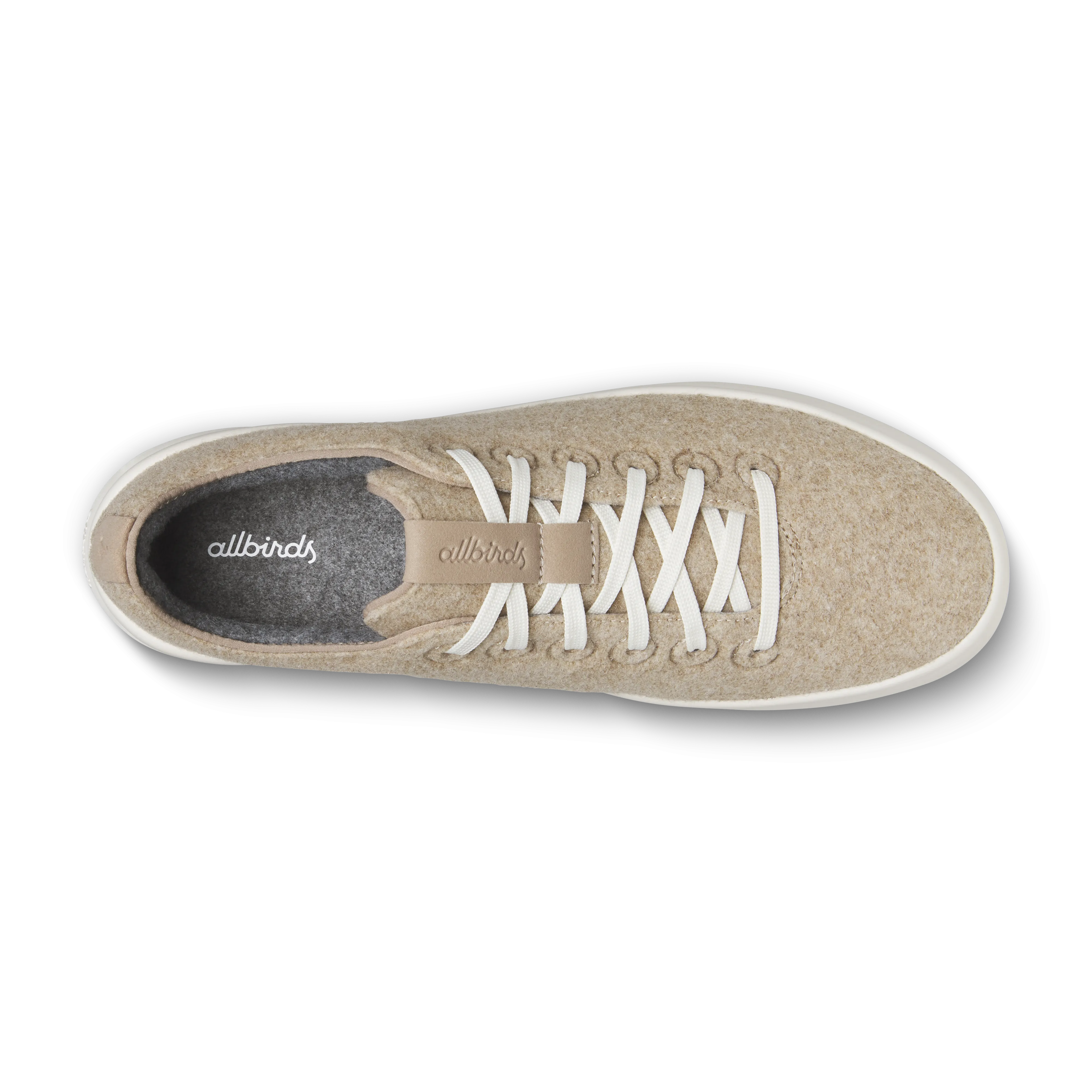 StretchableMaterial Men's Wool Cruiser - Light Tan (Natural White Sole)