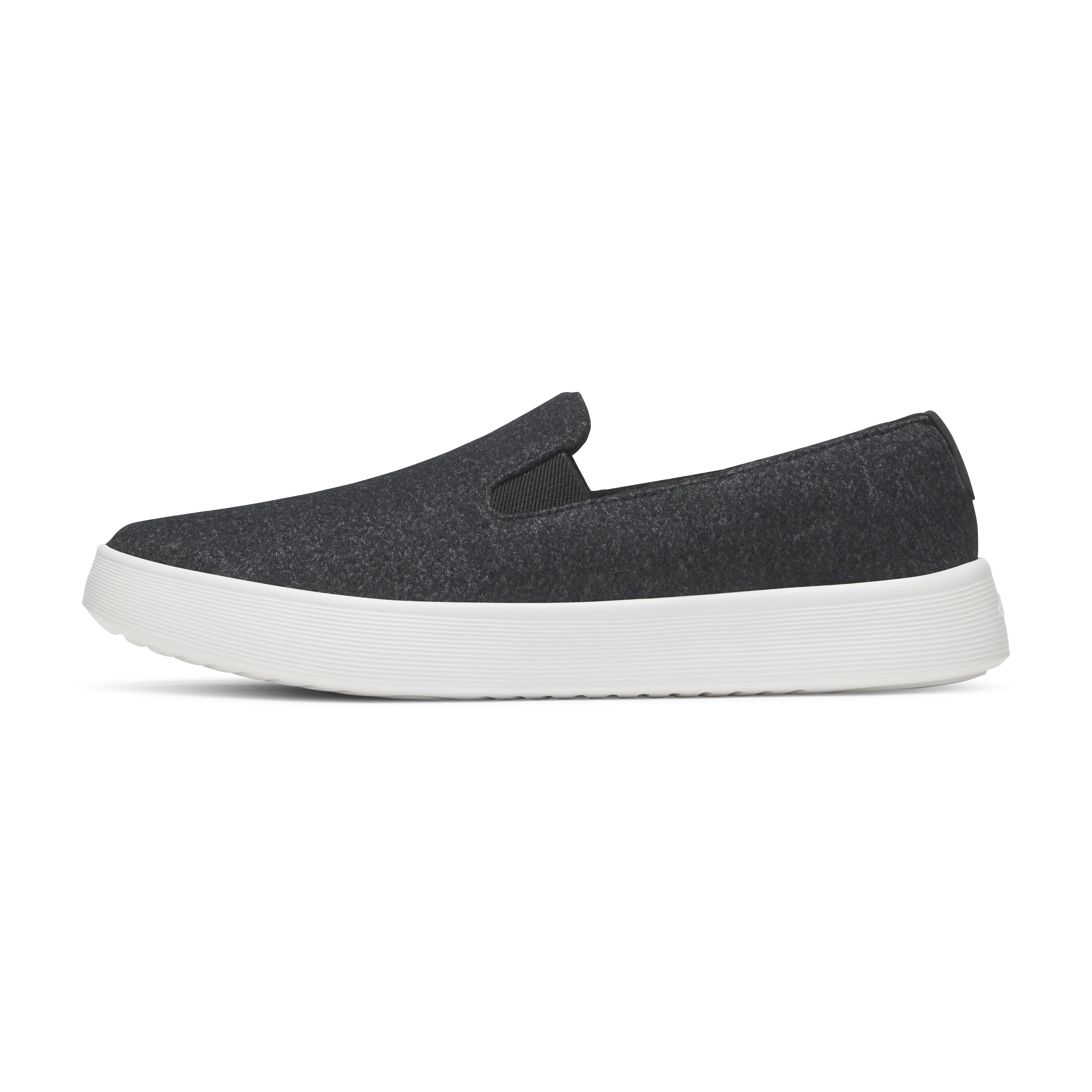 Low Profile Men's Wool Cruiser Slip On - Natural Black (Blizzard Sole)
