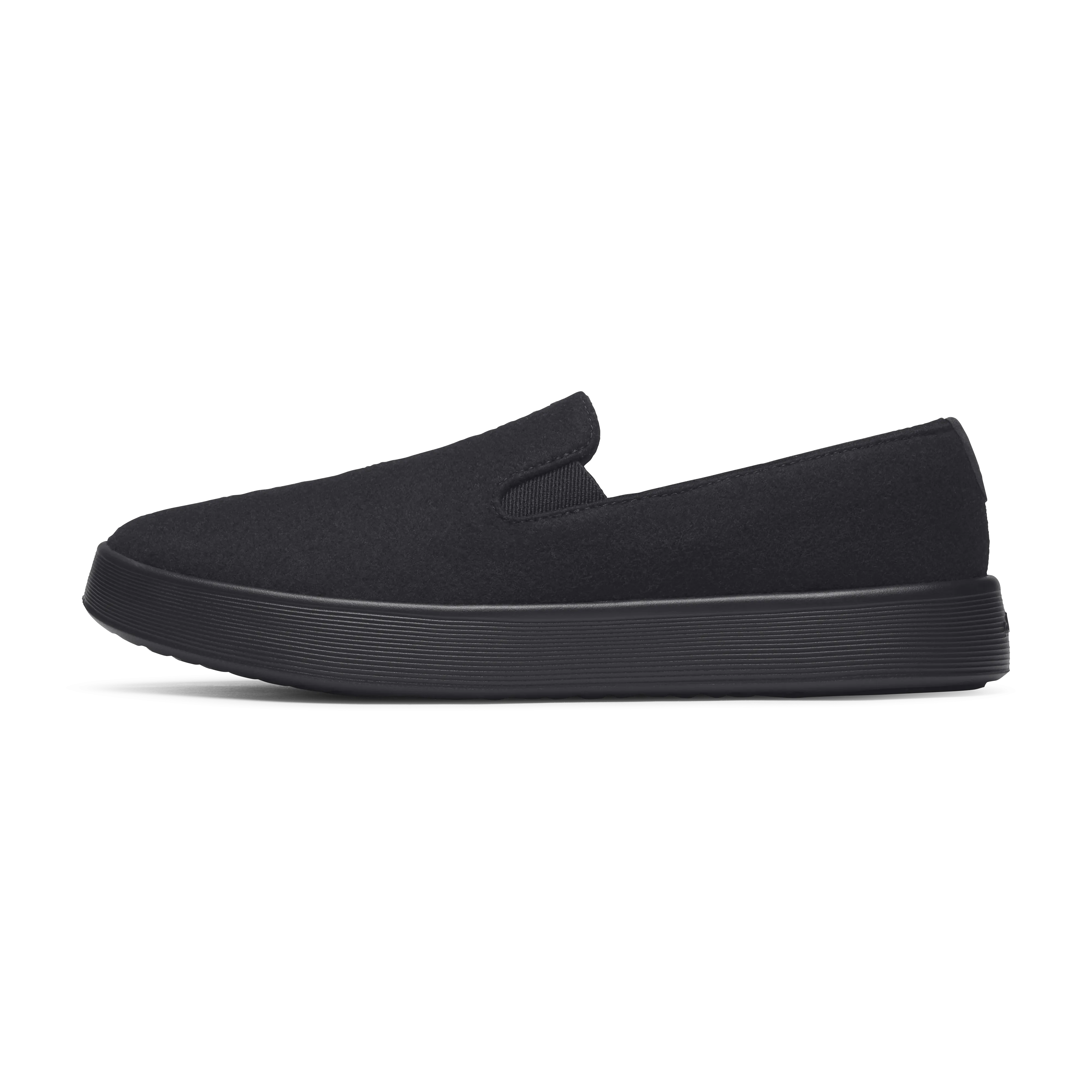 Men's Wool Cruiser Slip On - Natural Black (Natural Black Sole) Slip Resistant