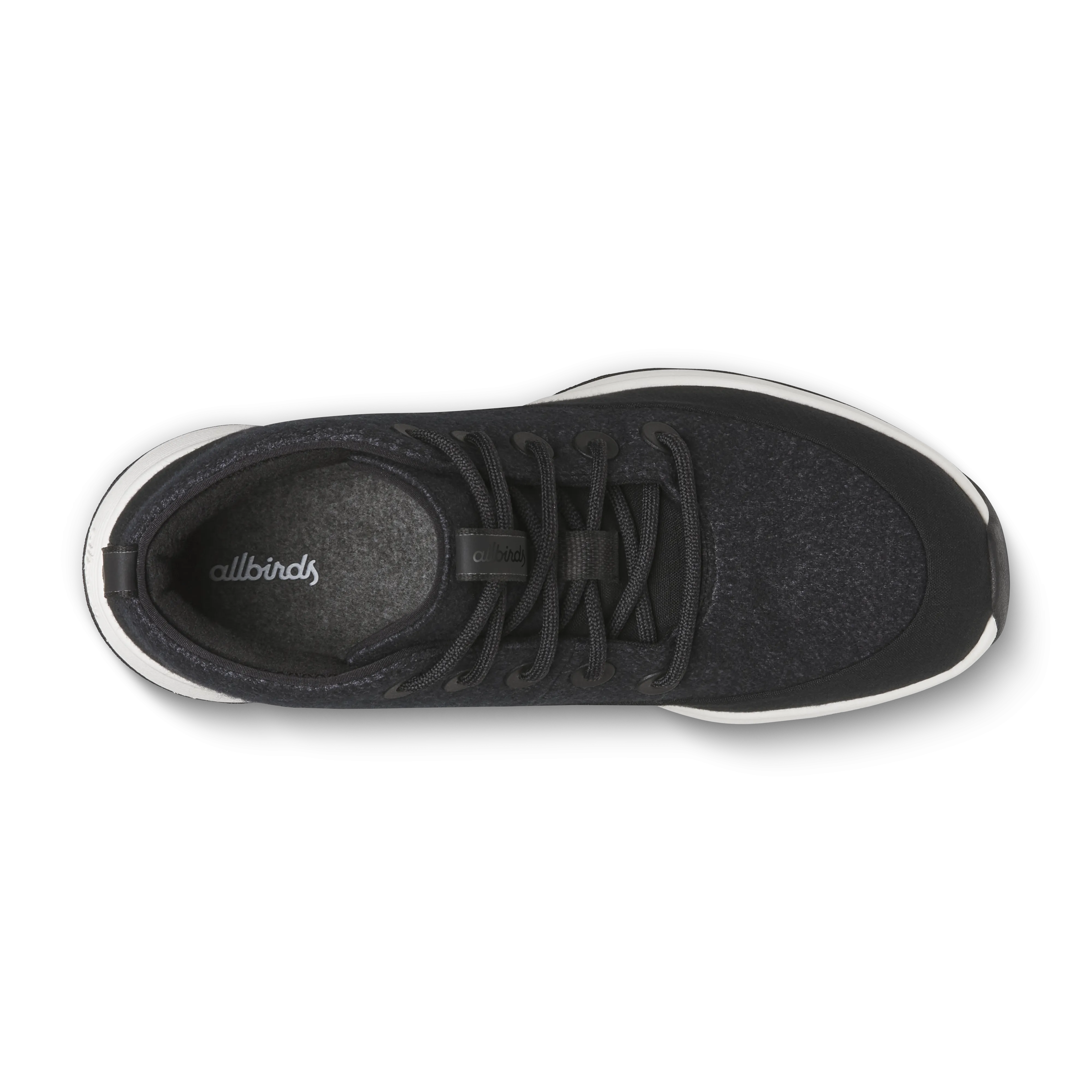 Hexagonal Grip Tread Casual Appeal Men's Wool Runner NZ Mid Waterproof - Natural Black (Natural White Sole)