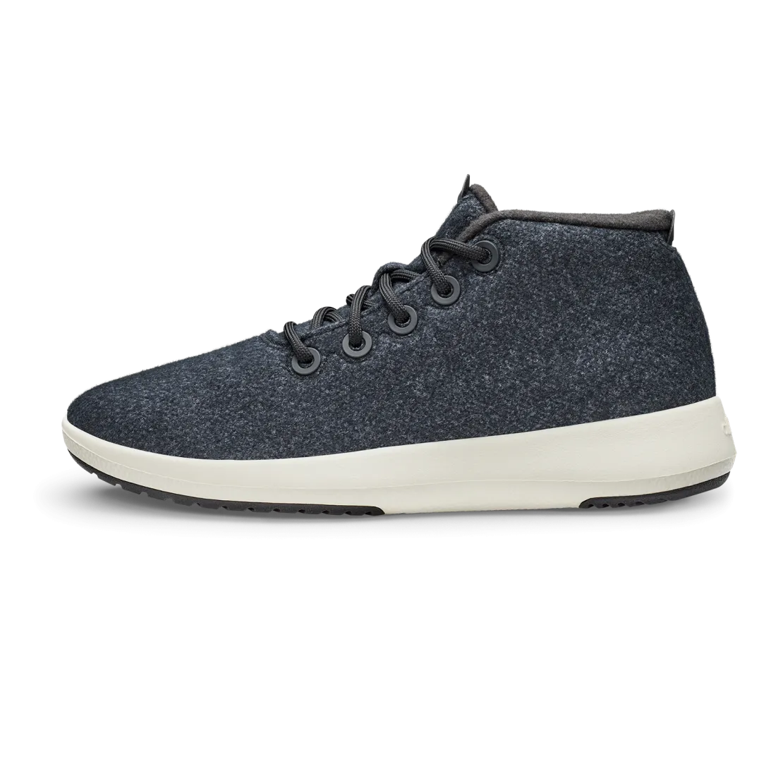 Men's Wool Runner-up Mizzle - Natural Black (Natural White Sole) Anatomic Last Design cushioned collar