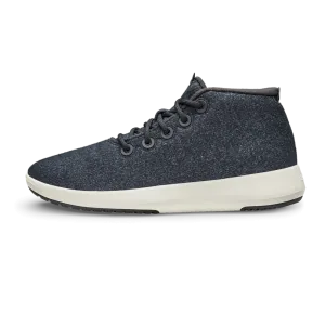 Men's Wool Runner-up Mizzle - Natural Black (Natural White Sole) Anatomic Last Design cushioned collar